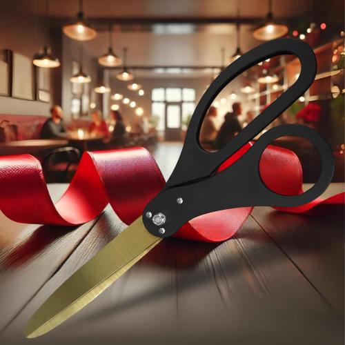 Black and gold 25 New Edition Black Big Scissors for Ribbon Cutting Ceremony Grand Opening Scissors for Cutting Ribbon 25 Inch