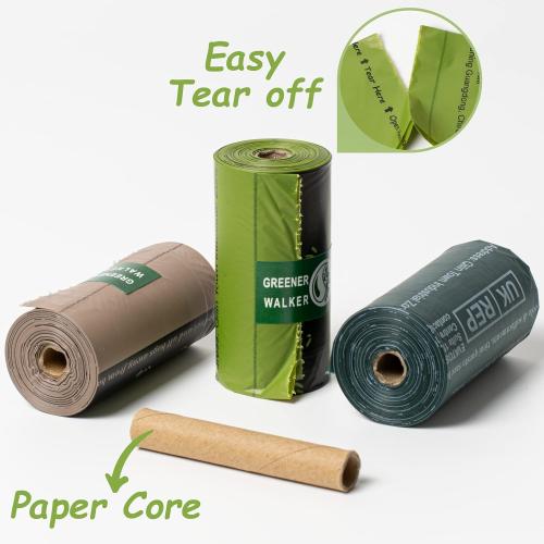 Color Green Greener Walker Poop Bags for Dog Waste-540 Bags,Extra Thick Strong 100% Leak Proof Dog Waste Bags (Green)
