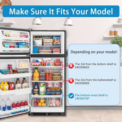 240364787 Refrigerator Crisper Drawer Cover Frame Crisper Pan Cover Compatible with Frigidaire Refrigerator-Replaces 240364714, 240364725, 240364778, 240364794