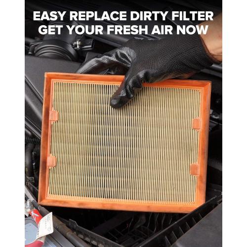 PHILTOP Engine Air Filter CA9361 Replacement for 2001-2006 Acura MDX (3.5L), 2003-2008 Honda Pilot (3.5L), Rigid panel