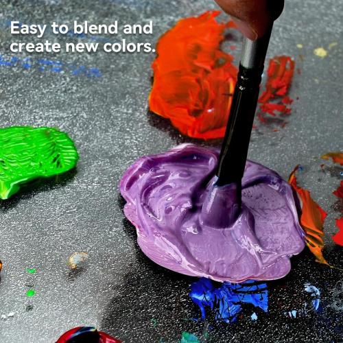 PHOENIX Acrylic Paint Set, 18x12ml Tubes, Non-toxic Craft Paints for Canvas, Paper, Wood, Ceramic, Acrylic Painting Supplies for Adults, Beginners