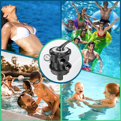 Replacement for Hayward SP0714T VariFlo XL Top Mount Multiport Valve Part for Above-Ground Pro- or VL Series Sand Filter, 1.5 Inch Plumbing, 7-Position Control Valve