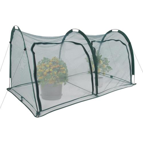 Flexible Net Grow Tunnel - Garden Greenhouse Mesh Covers Growhouse Cloche for Protecting Fruit Vegetables Plants Cultivation from Animals(2M)