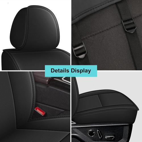 1:1 Custom 2 Front Seat Covers Fit for 2016-2022 Honda HRV/HR-V EX,LX,Sport,EX-L,Touring: Luxury Leather Car Seat Covers Waterproof Seat Cushion - Easy to Install (2 Front Seat, Black)