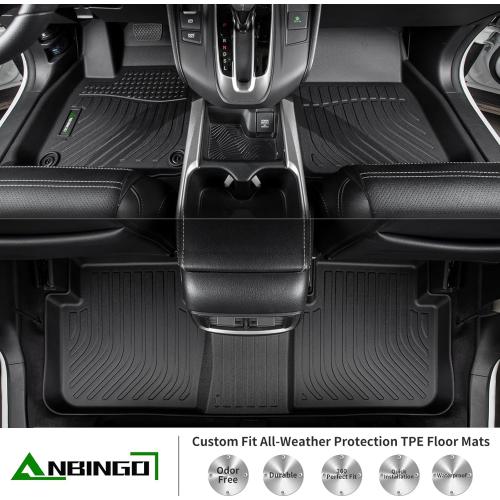 ANBINGO®Fit for Dodge Ram Floor Mats Ram 1500 Crew Cab 2025-2026(with Rear Under-Seat Factory Storage Bucket Seat) All Weather Mat for Dodge Ram TPE Car Mat Rugs for Ram Rubber Trunk Carpet for Ram
