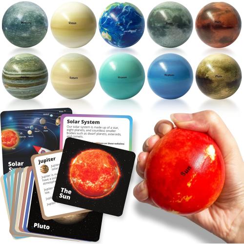 Solar System Kids Toys - Planet Balls & Space Toys for Boys 3-8 - Astronaut Themed Party Favors