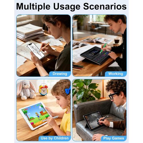 15 PCS Stylus Pen for Touchscreen,High Sensitivity Precision Stylus Pen with Durable Fiber Tip,Stylus Compatible for iPad/iPhone/Android Tablets and Touchscreen Devices,10 Colors