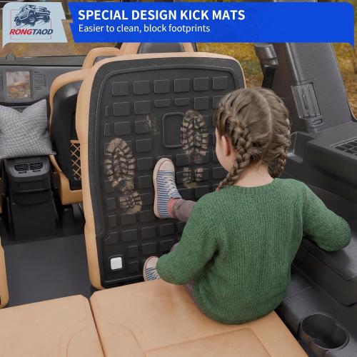 Rongtaod Cargo Mat Compatible with 2020-2025 Hyundai Palisade 7 Seats Trunk Mat Cargo Mat Cargo Liner All Weather Trunk Liner Kick Mat 2024 Palisade Accessories (2nd Row Backrest Mats)