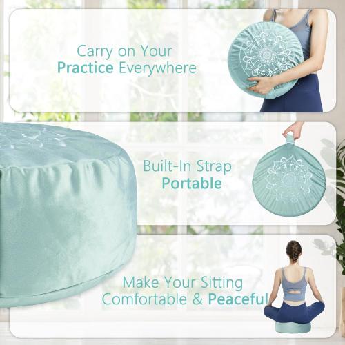 Hihealer Meditation Cushion, Traditional Tibetan Velvet Meditation Pillow COLOR ?