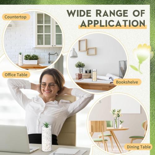 Nuogo 12 Pcs Plastic Clear Cylinder Vase for Home 8 Inch Acrylic Flower Clear Vase Centerpiece for Centerpieces Wedding Party Decorations