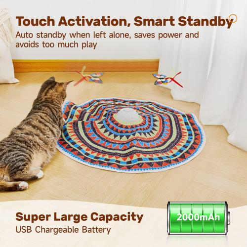 Potaroma Cat Toys Chargeable, 3in1 Hide and Seek, Interactive Fun