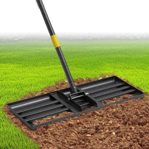 Extra Wide 30 Leveling Rake for Lawn Care - 60in Extendable Stainless Steel Handle with Ergonomic Grip | Professional Grass Leveling Tool for Golf Courses, Soccer Fields, Backyard Turf Maintenance