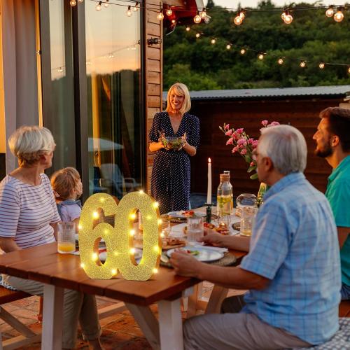 ToCome 60th Birthday Party Decorations 12x12 Inch Anniversary 60th Centerpiece Table Decorations