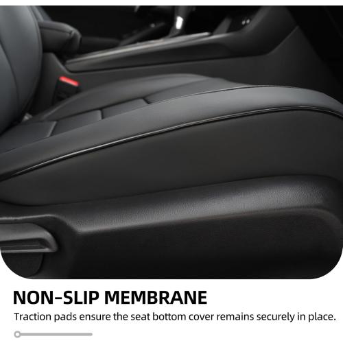 Lolcar Custom Fit Civic Seat Cover Full Set for Honda Civic (Sedan 2022 2023 2024 Touring)&(Sedan 2025-2026 Sport Touring),5-Seats Full Set,Leather Seat Protector (Black)