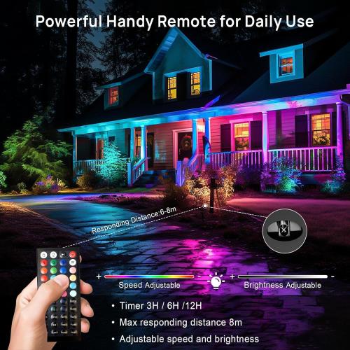 USTELLAR 4 Pack 25W RGB LED Flood Light 250W Equiv. Color Changing Floodlights, Warm White 2700K IP66 Colored Spotlight Stage Party Uplighting Indoor Outdoor Uplights for Event Wedding Halloween Light