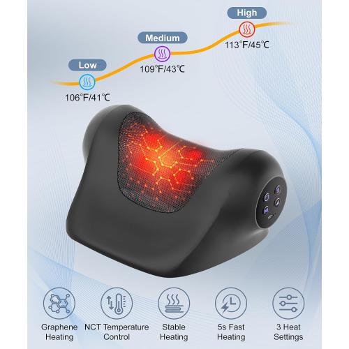 Neck Massager with Heat, Red Light & Vibration Adjustable, Heated Neck Stretcher with 3 Modes, Rechargeable Cervical Traction Device for Pain Relief & Muscle Relaxation, Gift for Women Men