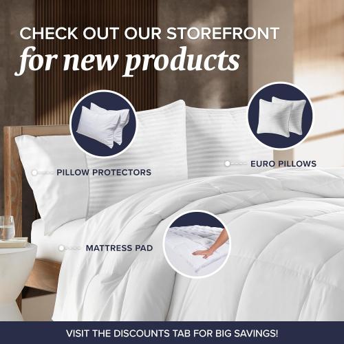 Beckham Hotel Collection Bed Pillows Standard/Queen Size Set of 2 - Original Down Alternative Pillow for Sleeping - Bedding for Back, Stomach or Side Sleepers