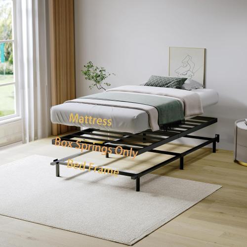 Twin Box Spring 2 Inch Low Profile Bunkie Board Bed Slat Replacement, Twin Size Box Spring, Mattress Surpoort Base, Noise Free, Easy Assembly