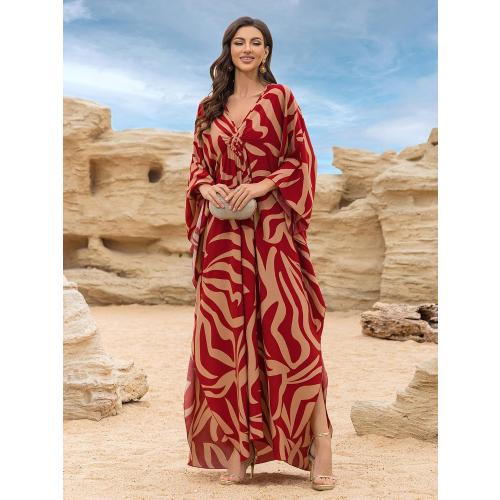 Women’s Kaftan Beach Cover Up Dress Plus Size Summer Swimsuit Loungewear Maxi Dress