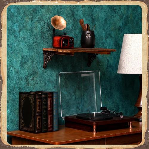 Blulu 4 Pack Decorative Shelf Brackets, Vintage Cast Iron Brackets