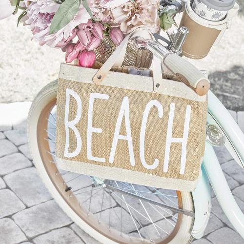Santa Barbara Design Studio Hold Everything Waterproof Jute Tote Bag, Mini, Beach