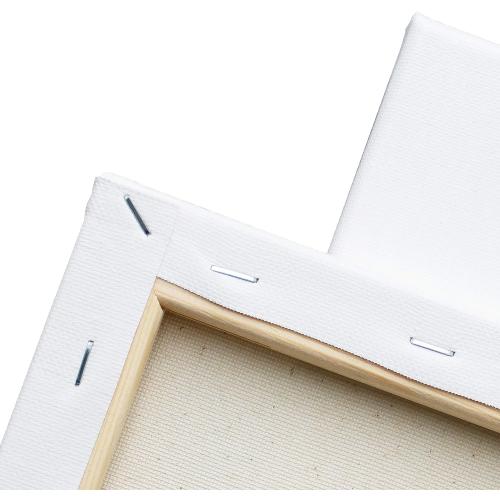 Size 12x12 Pack of 8 FIXSMITH Stretched White Blank Canvas- 12x12 Inch,Bulk Pack of 8,Primed,100% Cotton,5/8 Inch Profile of Super Value Pack for Acrylics,Oils & Other Painting Media