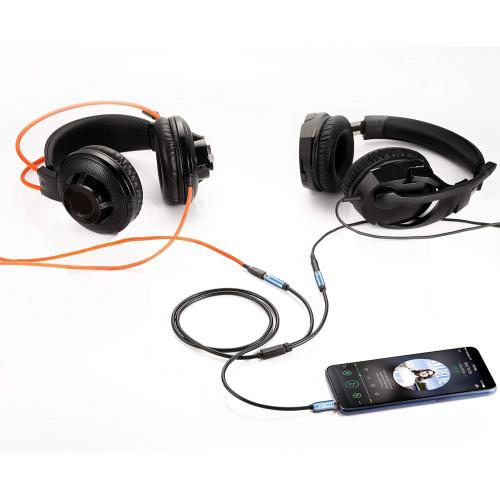 MillSO Headset Splitter for 2 TRRS Headphones or Mics - 3.5mm Jack Adapter TRRS 4-Pole Splitter Male to 2 Dual Female Adapter