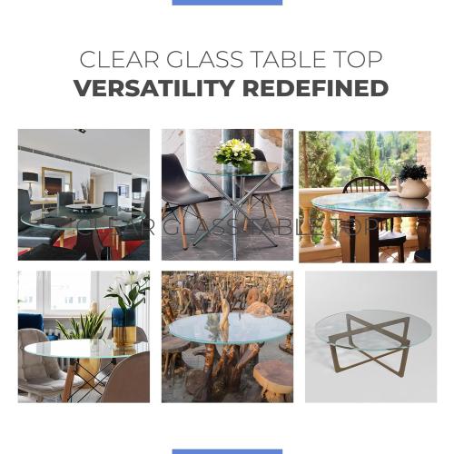 24 Inch Round Glass Table Top 1/4 Thick Flat Polish Edge Tempered by Fab Glass and Mirror
