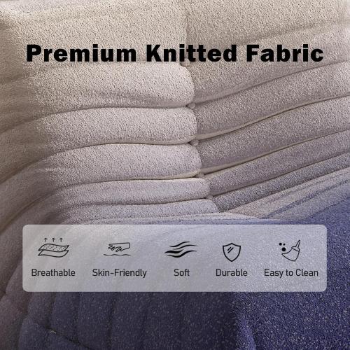 Bean Bag Chair, Fireside Chair Bean Bag Sofa Large Bean Bag Chair for Adults, Bean Bag Chairs for Teens with High Density Comfortable Foam, Memory Foam Bean Bag for Living Room, Bedroom (Blue&White)