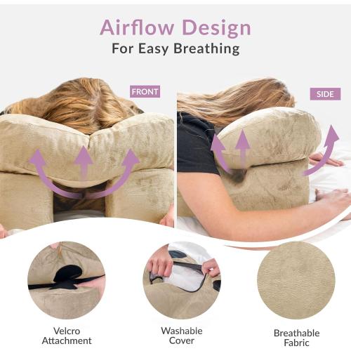 Zomaple Face Down Chair After Eye Surgery – Memory Foam, Washable Cover, & Ventilated Design – Facedown Pillow for Sleeping, BBL Equipment, Retinal & Vitrectomy Recovery