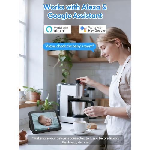 Indoor Security Camera 2K 3MP, Motion & Sound Detection, Real-Time Alerts, Two-Way Audio, Works with Alexa & Google Assistant, Home Security Camera with 256GB SD & Cloud Storage, Black, 2.4GHz