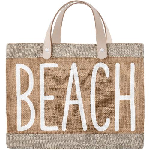 Santa Barbara Design Studio Hold Everything Waterproof Jute Tote Bag, Mini, Beach