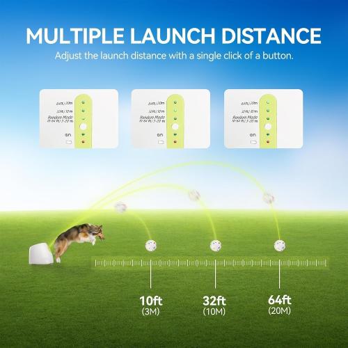 ALL FOR PAWS Automatic Ball Launcher for Dogs, Interactive Puppy Pet Balls Outdoor Thrower for Medium to Large Dogs, Ball Throwing Machine for Dogs, 6 ETPU Balls Included(2.5), Rechargeable Battery
