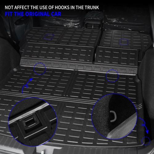 Rongtaod Cargo Mat Compatible with 2023 2024 2025 2026 Honda CRV (Include Hybrid) Cargo Liner Trunk Mat Back Seat Cover Protector Honda CR-V Accessories (Fit Upper Deck, Trunk Mat Backrest Mats)
