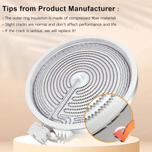 UPGRADED WB30T10130 12 Dual Haliant Surface Element Replacement for GE Stove, AP4344395 12/9 Dual Radiant Surface Element, PS2321564 12 inch Burner Replace AH2321564 1474216