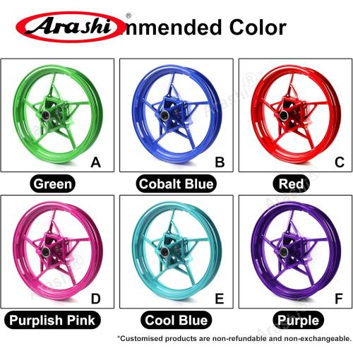 Arashi Front Wheel Rim for Yamaha YZF R1 2006-2014, R6 2003-2016, FZ1 2006-2009, FZ6N FZ6S Fazer 600 2004-2009 Non-ABS, Motorcycle Replacement Accessories Parts Matte Black