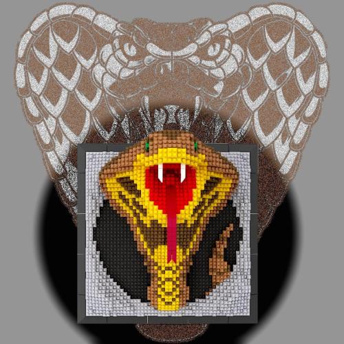 BDYDT Wall Art Snake Building Blocks Set; A Wall Decor Set for Adults Who Love Creative Hobbies(2376 Pieces) Toys Gifts for Kid and Adult