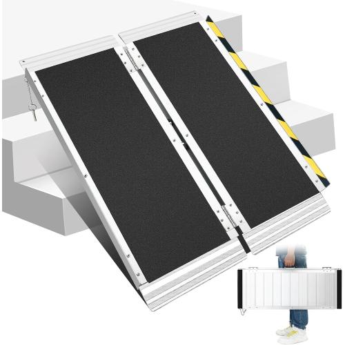 Wheelchair ramp 3FT, Lightweight, Foldable and Portable, can be Used for Wheelchair ramps, Motorcycle ramps, Stair Step ramps, and Boarding and alighting ramps