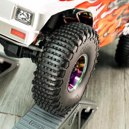 INJORA 1.9 XHX Pin Tires - S5 122 * 36mm Wheel Tires for SCX10 TRX4 1/10 RC Crawler Car Upgrade