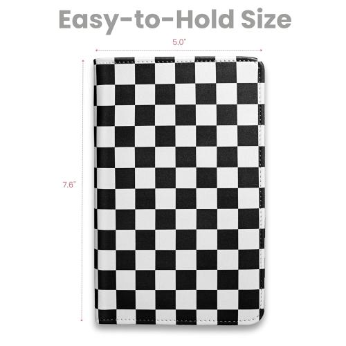 Waitress Server Book – Retro Checkerboard Server Wallet Organizer, Simple Guest Check Holder for Restaurant Waitstaff (Black & White，Small)