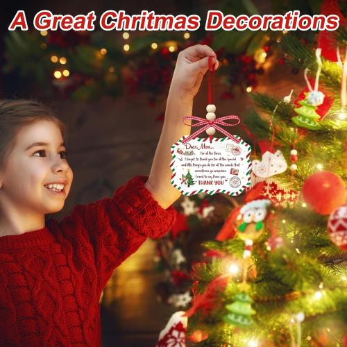 Gifts for Mom from Daughter and Son, to My Mom Gift, Keepsake Christmas Ornaments for Mom Stepmom Grandma, Mom Ornaments 2024 Thank You Appreciation Mom Gifts, Christmas Mothers Day Birthday Gift