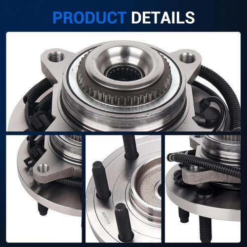 Autoround 513326 Front Wheel Hub and Bearing Assembly fit for Ford F-150 2010 2011 2012 2013 2014, 4WD 7-Lugs w/ABS