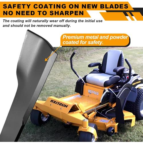 601124 High Lift Blades Compatible with Hustler 54 Deck Raptor SD, Fastrak, Super Z Series Lawn Mower, Replaces 601013 602416 797696 797712 92-208, 3 Pack