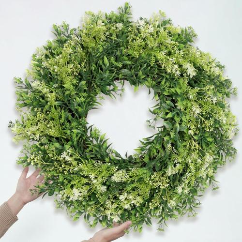 28 Inch Large Eucalyptus Wreaths for Front Door Artificial Green Leaves Greenery Indoor Outdoor Wreath Home Decor Porch Window Wall Farmhouse Door Decorations Spring Summer Fall All Seasons