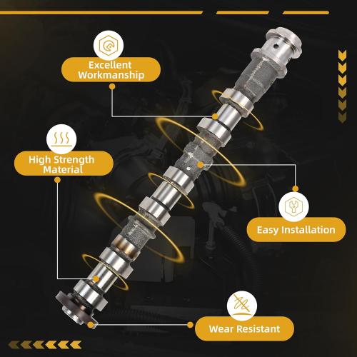 Left Side Exhaust & Intake Engine Camshaft Set,5184377AG 5184379AG,for Dodge RAM 1500/Avenger/Challenger/Charger/Durango,for Chrysler 200/300,for Jeep Wrangler/Grand Cherokee,for Promaster,11-16 3.6L
