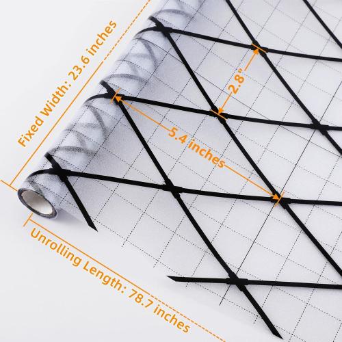 VELIMAX Frosted Black Lattice Window Film Static Cling Window Privacy Films Decorative Glass Vinyl Film for Windows Removable Sun Blocking Anti-UV 23.6x78.7 inches