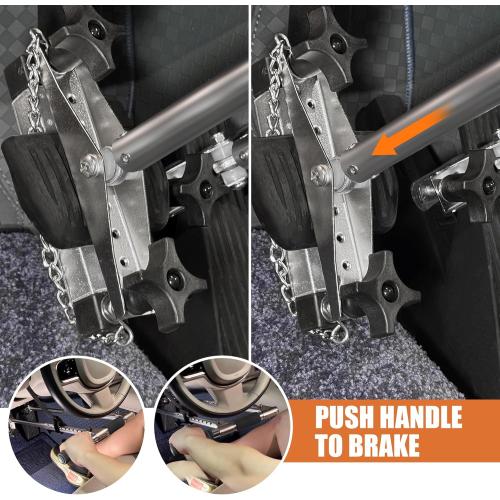 20.1- 27.5 Black Handle Car Hand Controls Device for Disabled Drivers, Portable Handicap Driving Hand Controlled Drive Assist for Injured, Handicap, Cars Driving aids, Black Handlet