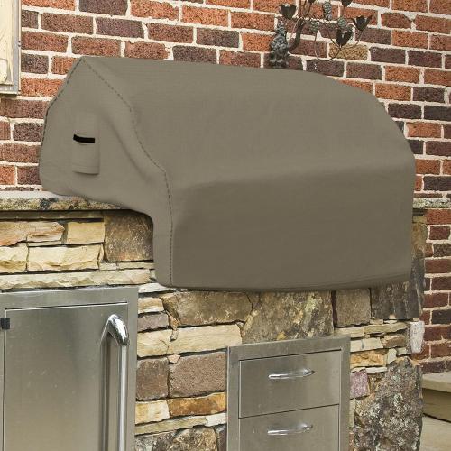 Covers & all Built-in Outdoor Grill Cover, Durable 12 Oz Waterproof Cover Max Material with Air Pocket & Elastic for Snug Fit (32 W x 26 D x 24 H Inches, Beige)