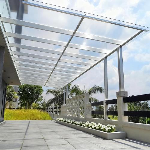 Clear Polycarbonate Roofing Sheet, Acrylic Plastic Sheet Pergola Roofing Canopy Cover Outdoor Awning Shelter for Greenhouse Shed Carport (4x26.2ft(1.2x8m))