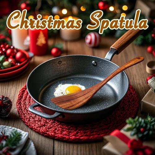 Wooden Spatula Nonstick Turner Acacia Wood, Right Long Handle Flat Frying Spatulas Handmade for Mother Wife Grandma Her Kitchen Gift, Ideal Cookware Utensils for Cooking Eggs, Fish, Pancakes